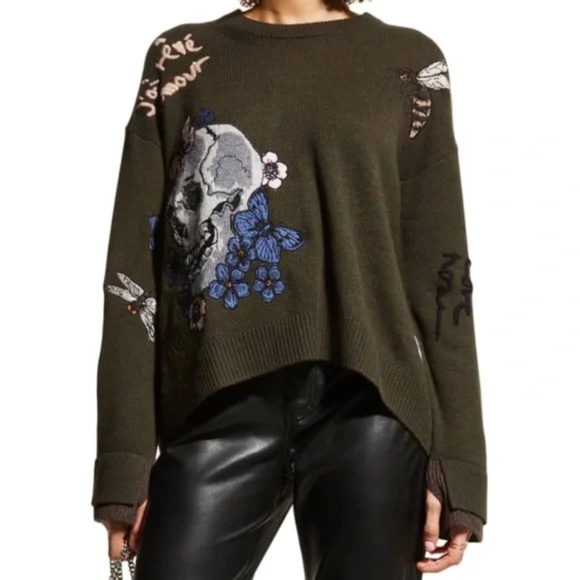 Zadig & Voltaire Embroidered Cashmere Sweater - Markus Tatoo - Picture 2 of 11